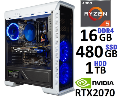 Компьютер Игровой Ryzen 5 2600 RTX2070 V1