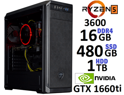 Компьютер Игровой Ryzen 5 3600 GTX 1660Ti V1