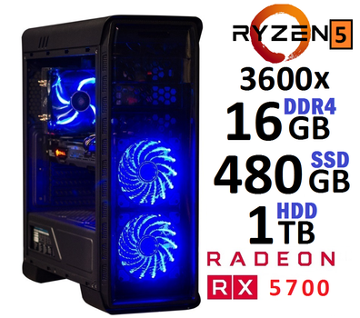 Компьютер Игровой Ryzen 5 3600X RX 5700 V1