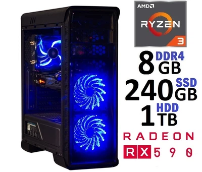 Компьютер Игровой Ryzen 3 1200 RX 590 V2