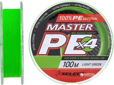 Шнур Select Master PE 100 м 0.12 мм 15 кг Салатовий (18701703)