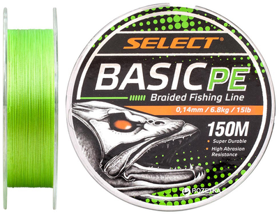 Шнур Select Basic PE 150 м 0.16 мм 8.3 кг Салатовый (18701815)