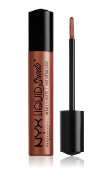 Водостійка помада NYX Professional Liquid Makeup Suede™ Metallic Matte рідка ефектом металік відтінок 29 Mauve Mist 4 мл