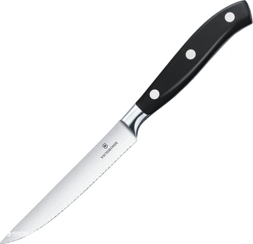 Професійний ніж Victorinox Forged Tomato&Steak Grand Maitre для томатів і стейків 12 см Чорний (7.7203.12WG)