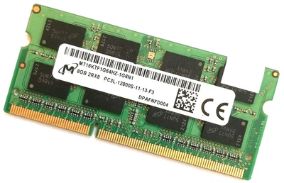 Оперативная память для ноутбука Micron SODIMM DDR3L 8Gb 1600MHz 12800s CL11 (MT16KTF1G64HZ-1G6N1) Б/У