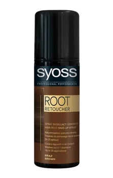 Syoss Root Retoucher тональна фарба для нанесення на відрослі корені у формі спрею (відтінок Brown 120 мл)