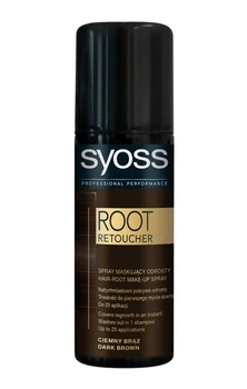 Syoss Root Retoucher тональна фарба для нанесення на відрослі корені у формі спрею (відтінок Dark Brown 120 мл)