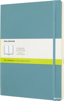 Записная книга Moleskine Classic 19 x 25 см 192 страницы без линовки, мягкая обложка Океанский синий (8058341715567)