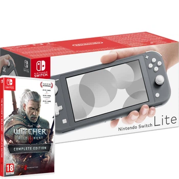Ігрова консоль Nintendo Switch Lite Grey Bundle (гра Witcher 3