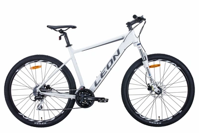 Велосипед горный (спортивный) алюминиевый 27.5" Leon XC-80 2020 рама 18" бело-серый с черным на рост 165-180 см (OPS-LN-27.5-072)