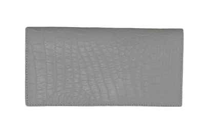 Кошелек Croco Leather белый из кожи крокодила