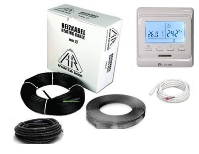 Теплый пол Arnold Rak двухжильный кабель standart 200 Вт (10 м) 1 м² - 1.5 м² в комплекте с программируемым терморегулятором