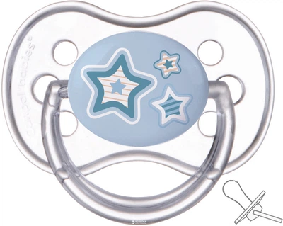 Пустушка Canpol Babies силіконова симетрична 0-6 місяців Newborn baby (22/580_blu)