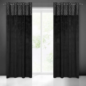 Дизайнерська штора EuroFirany HAZEL 140 х 250 см (EU-372890) чорна