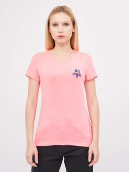 Футболка хлопковая длинная женская Tommy Hilfiger 10199.3 XS (40) Розовая