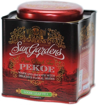 Чай черный рассыпной Sun Gardens Pekoe 200 г жестяная банка (4820082704858)