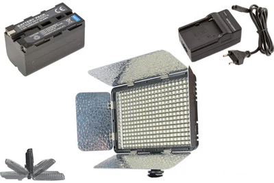 Набор LED-330C Lite: Накамерный свет KingMa LED-330C биколор CRI95 - 1 шт, Аккумулятор NP-F750 - 1 шт, Зарядное - 1 шт