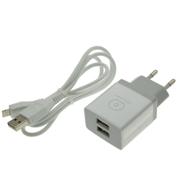 Зарядне мережеве WUW T23 (2USB 2.1A) Lightning Білий