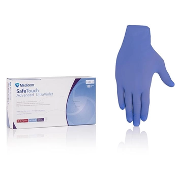 Одноразові рукавички нітрилові Медиком розмір S 100 шт в упаковці