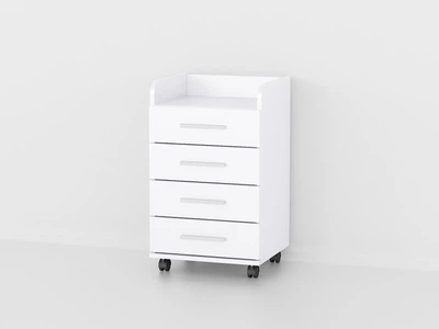 Тумбочка на коліщатах Forte Vilda 664x400x356 Білий