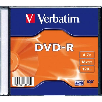 DVD-R Verbatim (43547) 4.7GB 16x Slim, 1шт