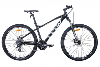 Велосипед AL 27.5" Leon XC-90 AM preload DD рама-16.5" черно-белый c серым 2021