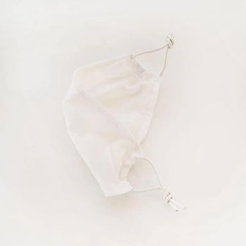 Маска захисна на обличчя багаторазова 2-х шарова біла (М2003)