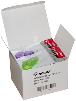 Набор корректоров ленточных Norma 5 мм x 4 м 24 шт (4956/18591662495604)