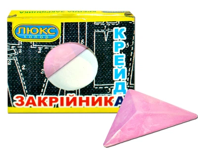 Мел "для Закройщика" 2 цвета треугольный карт.уп. "ЛЮКС КОЛОР"/20бл/320/ (КЗ-0150)