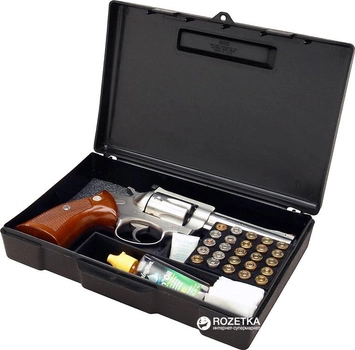 Кейс МТМ Handgun Storage Box для пістолета з відсіком під патрони Чорний (17730878)
