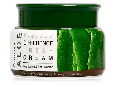 Успокаивающий крем для лица с экстрактом алоэ вера FarmStay Visible Difference Fresh Cream Aloe, 100мл (8809809800086)