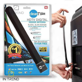 Цифровая антенна Clear TV HDTV для дальнего приема цифрового тв дециметровая с усилителем для телевизора