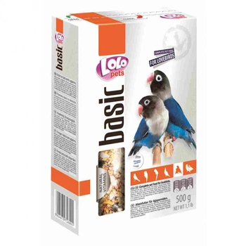 Повнораціонний корм для нерозлучників Lolo Pets 500г