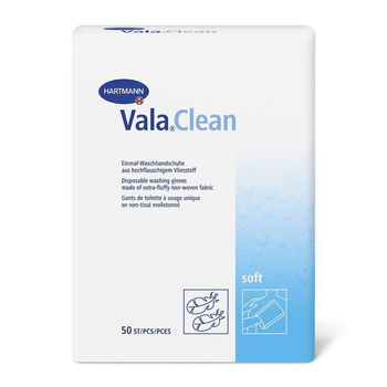 Одноразовые рукавички для мытья Vala®Clean soft, 50 шт/уп.