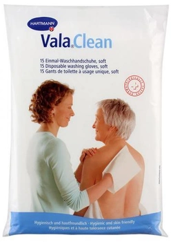 Одноразовые рукавички для мытья Vala®Clean soft, 15 шт/уп.