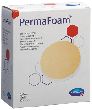 Губчатая повязка PermaFoam Ø 6 см, 1 шт