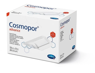 Пов'язка стиральна пластирна Cosmopor® advance 7,2см x 5см, 1 шт
