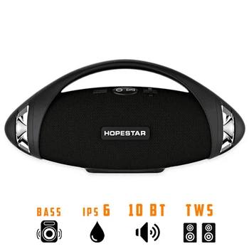 Портативная беспроводная Bluetooth колонка Hopestar Hopestar H37 10Вт Black с влагозащитой IPX6 (H37B)