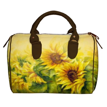 Сумка бочонок Barrel Подсолнухи 28x18x17 см