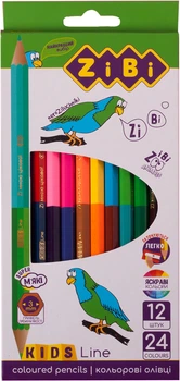 Олівці кольорові ZiBi Kids Line Double 24 кольори (ZB.2463)
