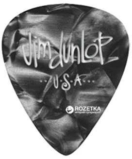 Медиаторы Dunlop 483P02MD Genuine Celluloid Black Pearl Medium 12 шт.