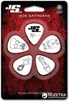 Медиаторы Planet Waves PW1CWH4-10JS Joe Satriani Picks White Medium 10 шт.