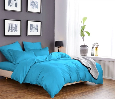 Комплект постельного белья CottonTwill Евро 220х240 см Сатин Solid Colors Голубой (К006-5)