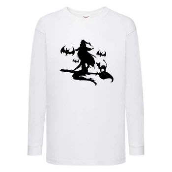 Лонгслив реглан Хелловин 0005 (Halloween) белый (HAL wh 0005) 128 см