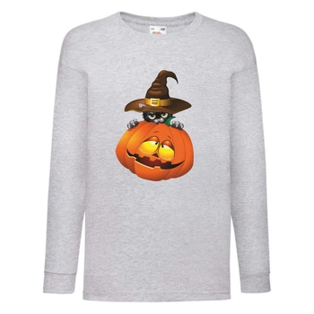 Лонгслив реглан Хелловин 0001 (Halloween) серый (HAL gr 0001) 116 см