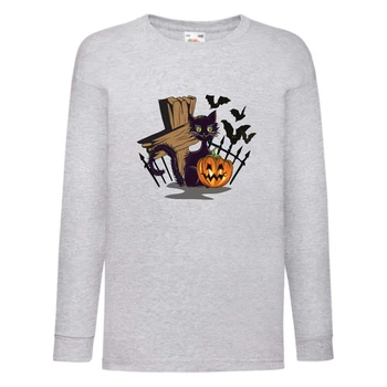 Лонгслив реглан Хелловин 0010 (Halloween) серый (HAL gr 0010) 116 см