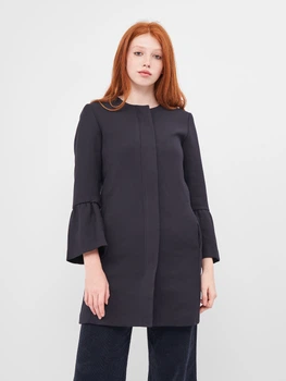Пальто осіннє жіноче H&M S68546 38 Темно-синє (2600001558876)