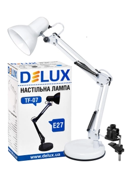Настольная лампа Delux TF-07 E27 Белая (90012374)