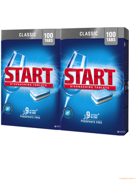 Таблетки для посудомийної машини Start Classic 100 шт + 100 шт (4820207100183)