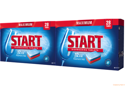 Таблетки для посудомийної машини Start Maximum 28 шт + 28 шт (4820207100176)